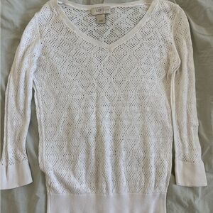 LOFT see through white top for layering XXSP